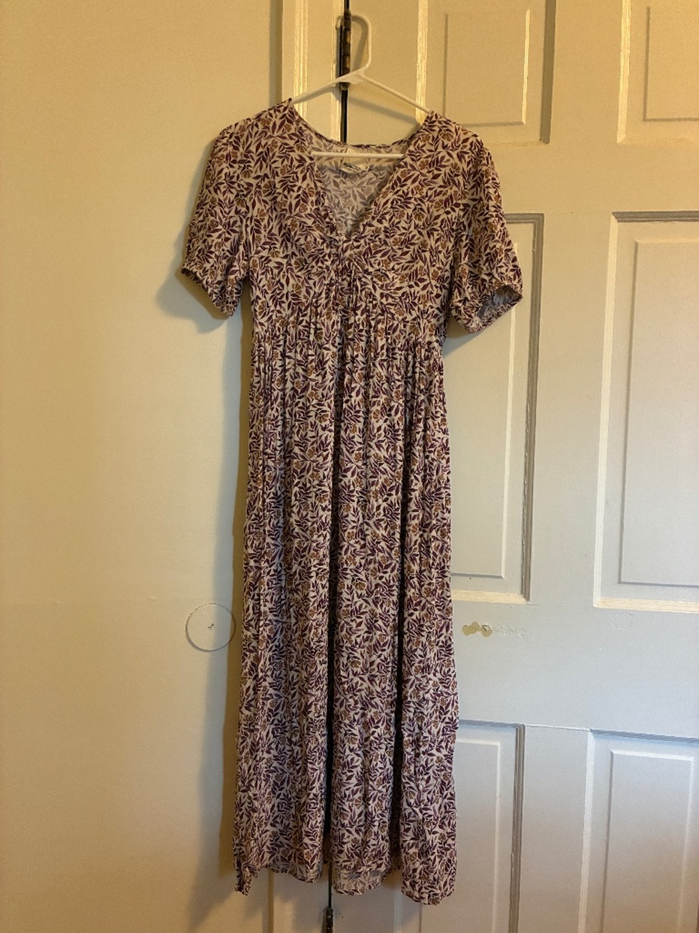 indi&cold (spain designer) bow front leaf print dress